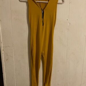 Mustard Yellow Sleeveless Jumpsuit